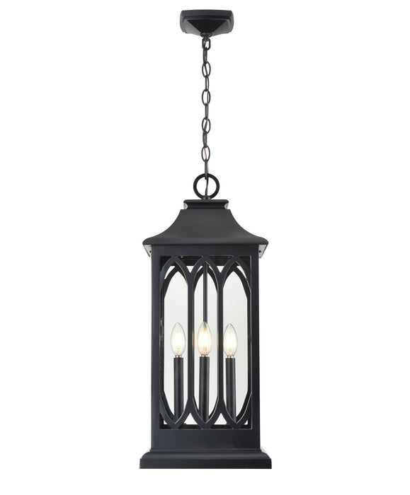 Millennium - 88104-PBK - Three Light Outdoor Lantern - Mallorey - Powder Coated Black