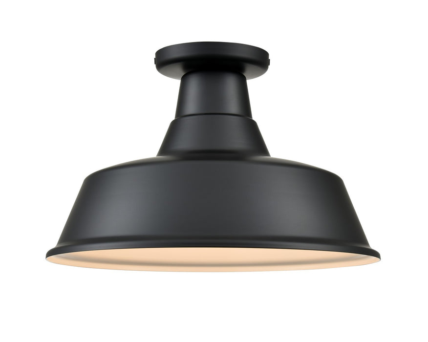 Millennium - RCLWF14-SB - One Light Semi-Flush Mount - R Series - Satin Black