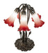 Meyda Tiffany - 262217 - Five Light Table Lamp - Pink/White - Mahogany Bronze