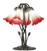 Meyda Tiffany - 262217 - Five Light Table Lamp - Pink/White - Mahogany Bronze