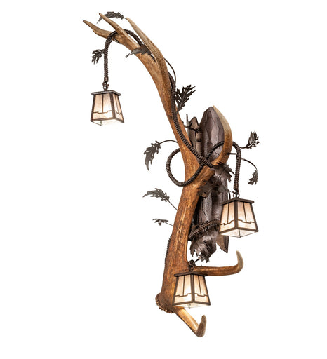 Antlers Three Light Wall Sconce