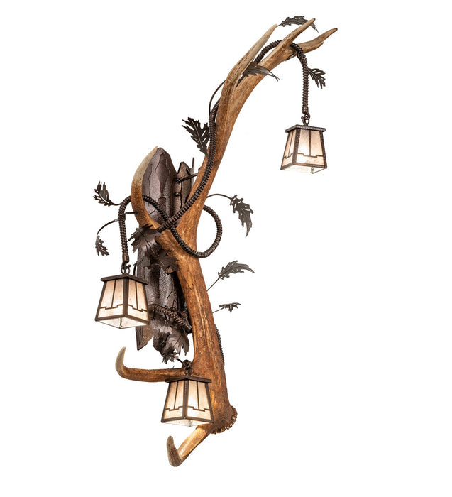 Meyda Tiffany - 266426 - Three Light Wall Sconce - Antlers - Copper Vein