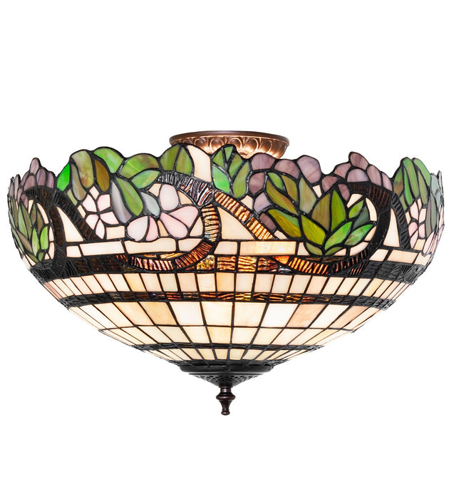 Meyda Tiffany - 267013 - Four Light Flushmount - Handel Grapevine