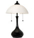 Meyda Tiffany - 267243 - Two Light Table Lamp - Metro Frosty - Black Metal