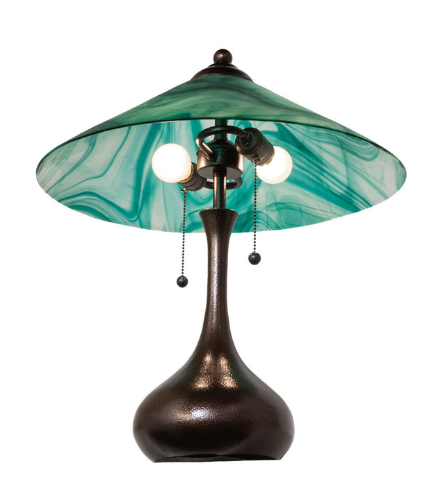 Meyda Tiffany - 267265 - Two Light Table Lamp - Metro - Copper Vein