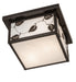 Meyda Tiffany - 269546 - Two Light Flushmount - Hyde Park - Craftsman Brown