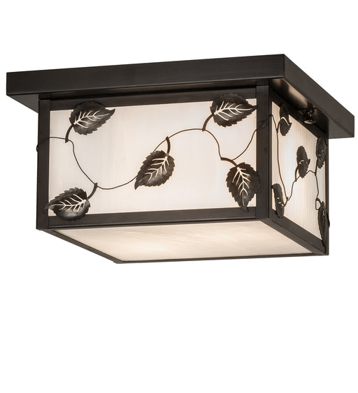 Meyda Tiffany - 269546 - Two Light Flushmount - Hyde Park - Craftsman Brown