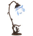 Meyda Tiffany - 269725 - One Light Mini Lamp - Blue Floral - Bronze,Antique Brass