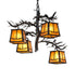 Meyda Tiffany - 270103 - Four Light Chandelier - Pine Branch - Textured Black