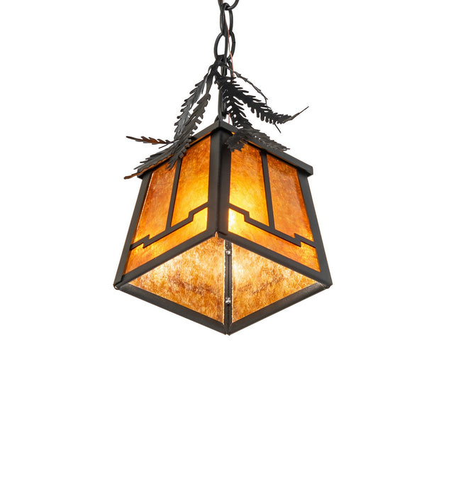 Meyda Tiffany - 270182 - One Light Mini Pendant - Pine Branch - Textured Black