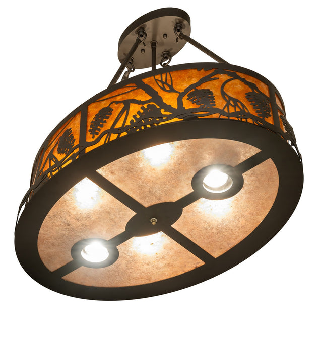 Meyda Tiffany - 270266 - Six Light Pendant - Pinecone - Oil Rubbed Bronze