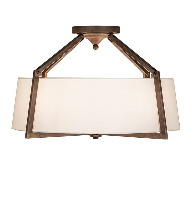 Meyda Tiffany - 271015 - Four Light Semi-Flushmount - Cilindro - Cortez Gold