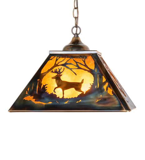 Deer At Dawn Two Light Pendant