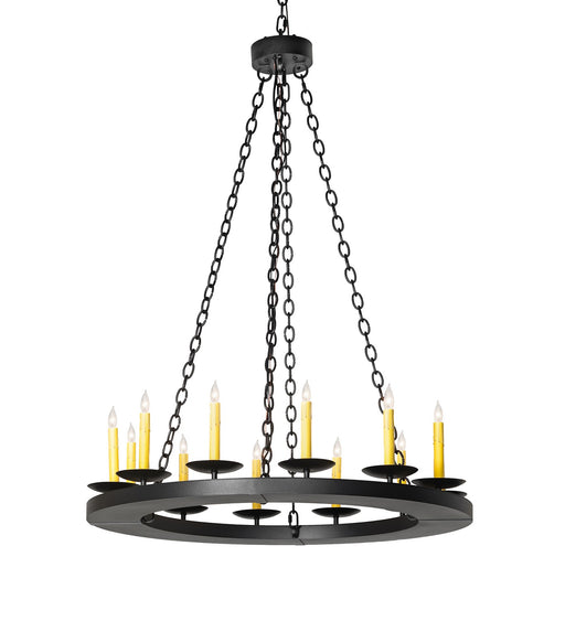 Meyda Tiffany - 272129 - 12 Light Chandelier - Loxley - Textured Black