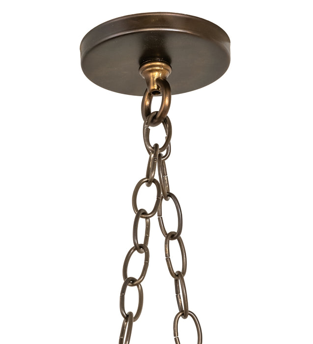 Meyda Tiffany - 273231 - Seven Light Chandelier - Winter Solstice - Dark Burnished Antique Copper