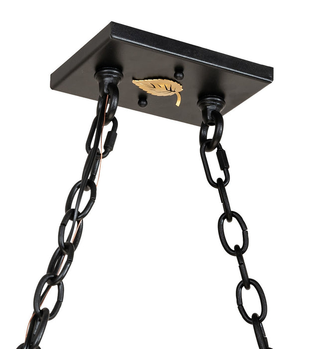 Meyda Tiffany - 273233 - Six Light Pendant - Alpine - Textured Black