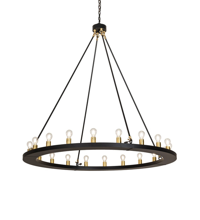 Meyda Tiffany - 273394 - 20 Light Chandelier - Loxley - Solar Black W/Brushed Brass