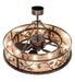 Meyda Tiffany - 273574 - 12 Light Chandel-Air - Oak Leaf - Copper Vein