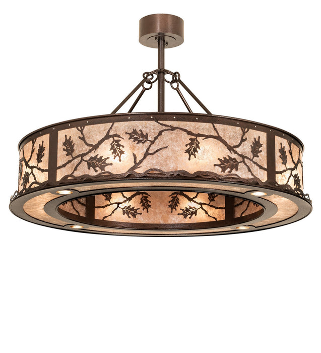 Meyda Tiffany - 273593 - 12 Light Pendant - Oak Leaf - Copper Vein