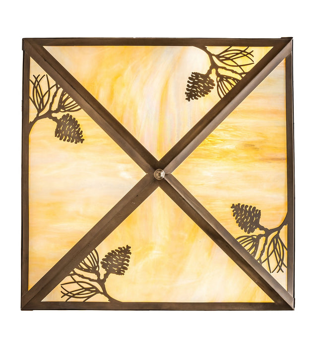 Meyda Tiffany - 273762 - Four Light Semi-Flushmount - Balsam Pine - Antique Copper