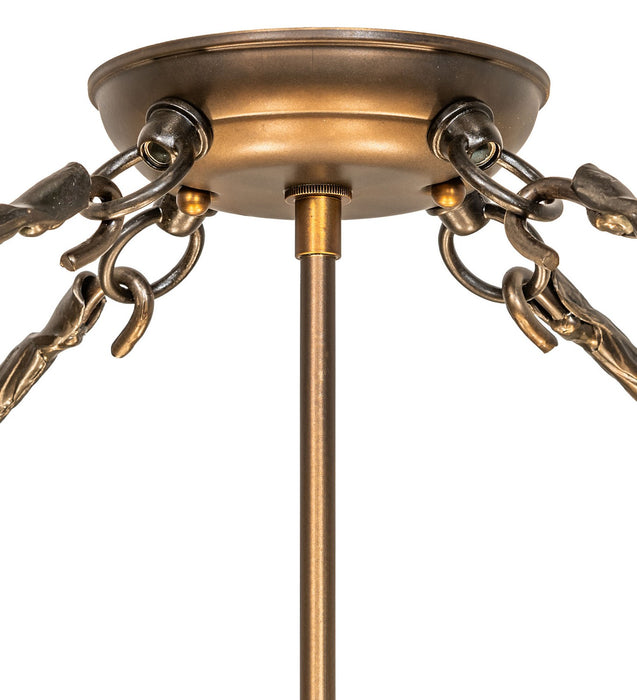 Meyda Tiffany - 273762 - Four Light Semi-Flushmount - Balsam Pine - Antique Copper