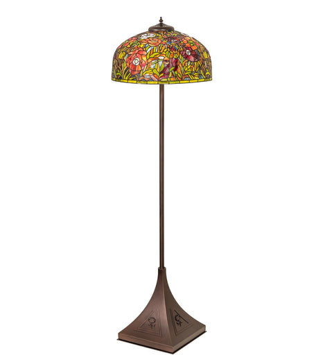 Tiffany Poppy Two Light Floor Lamp