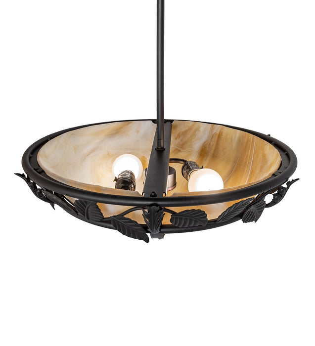 Meyda Tiffany - 273907 - Two Light Semi-Flushmount - Estelle - Wrought Iron