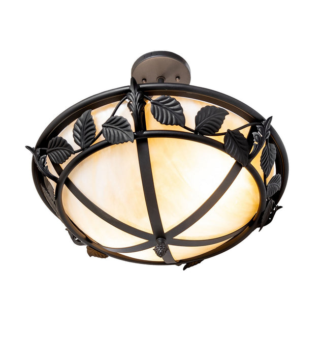 Meyda Tiffany - 273907 - Two Light Semi-Flushmount - Estelle - Wrought Iron