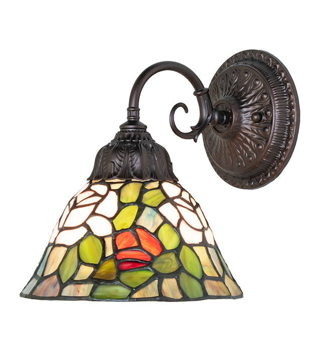 Meyda Tiffany - 274145 - One Light Wall Sconce - Tiffany Rosebush - Mahogany Bronze