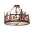 Meyda Tiffany - 274528 - Four Light Semi-Flushmount - Tall Pines - Rust