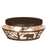 Meyda Tiffany - 274849 - Two Light Flushmount - Bear On The Loose - Cafe Noir