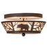 Meyda Tiffany - 274849 - Two Light Flushmount - Bear On The Loose - Cafe Noir