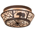 Meyda Tiffany - 274849 - Two Light Flushmount - Bear On The Loose - Cafe Noir