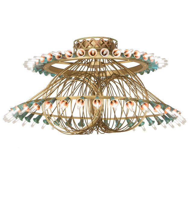 Meyda Tiffany - 274892 - LED Chandelier - Coyle - Brushed Brass/Goldtastic