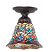 Meyda Tiffany - 276080 - One Light Flushmount - Tiffany Peacock Feather