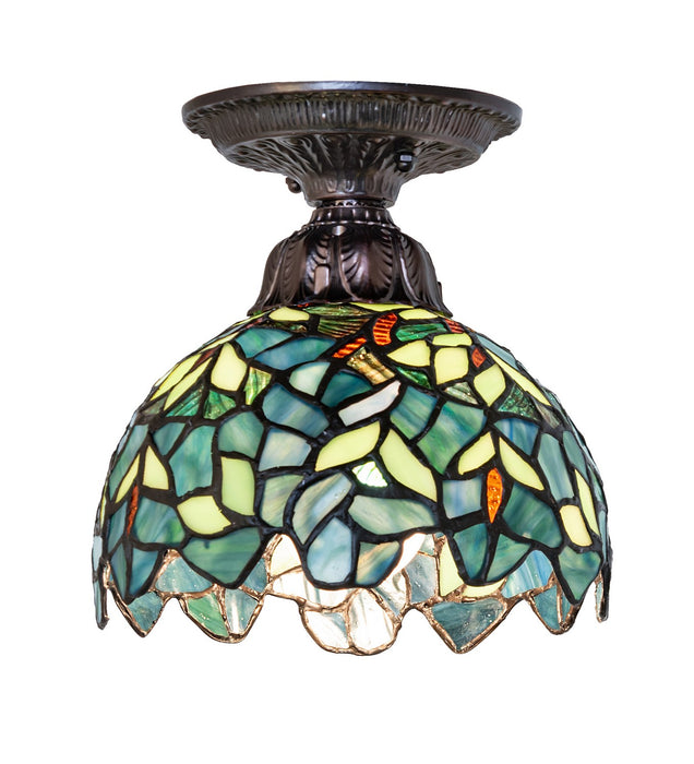 Meyda Tiffany - 276081 - One Light Flushmount - Nightfall Wisteria