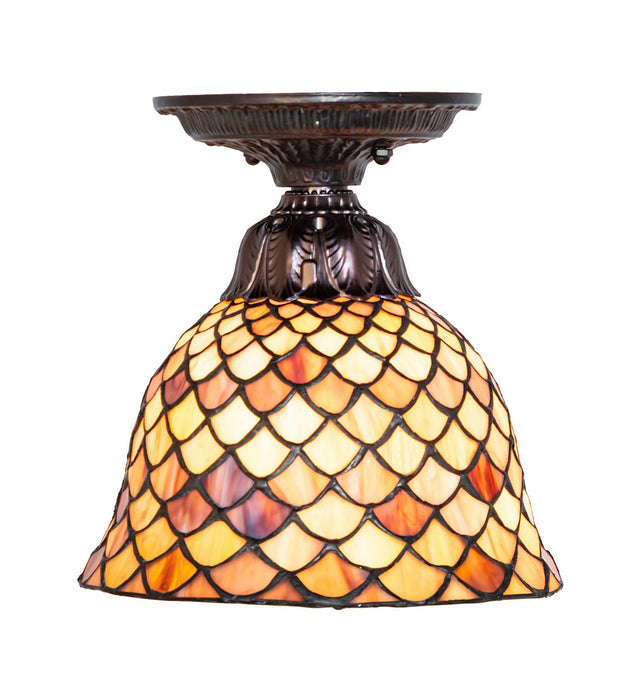 Meyda Tiffany - 276082 - One Light Flushmount - Tiffany Fishscale