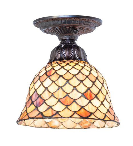 Tiffany Fishscale One Light Flushmount