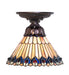 Meyda Tiffany - 276084 - One Light Flushmount - Tiffany Jeweled Peacock