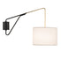 Meyda Tiffany - 258185 - One Light Wall Sconce - Cilindro Textrene - Solar Black/Brushed Brass