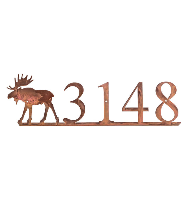 Meyda Tiffany - 259691 - Personalized Sign - Moose - Vintage Copper