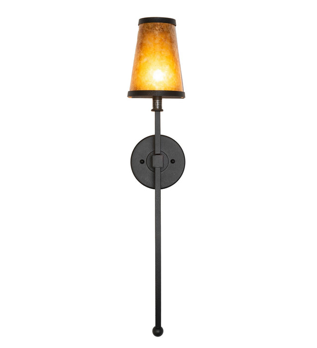 Meyda Tiffany - 270098 - One Light Wall Sconce - Verheven - Black Satin Wrought Iron