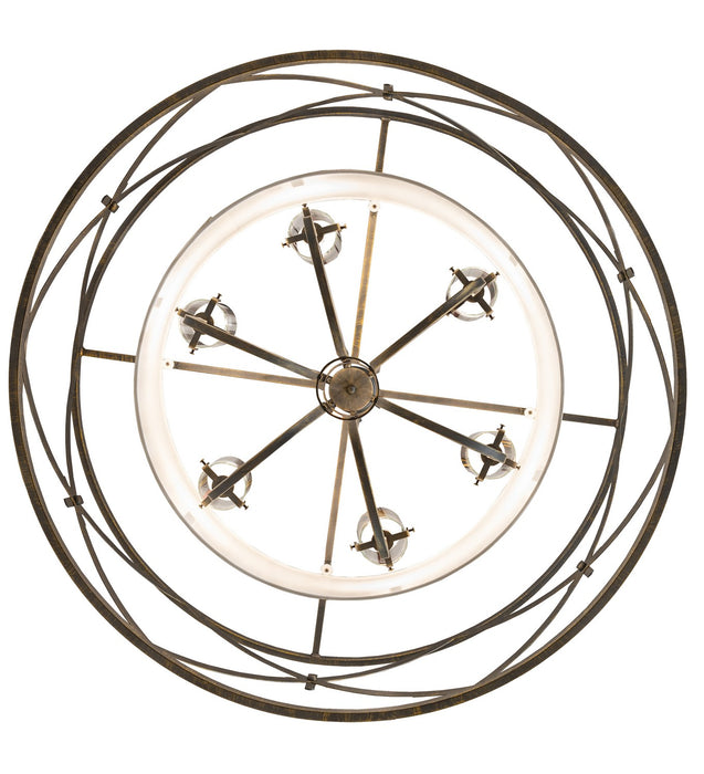 Meyda Tiffany - 272439 - Six Light Pendant - Penelope - Antique Brass