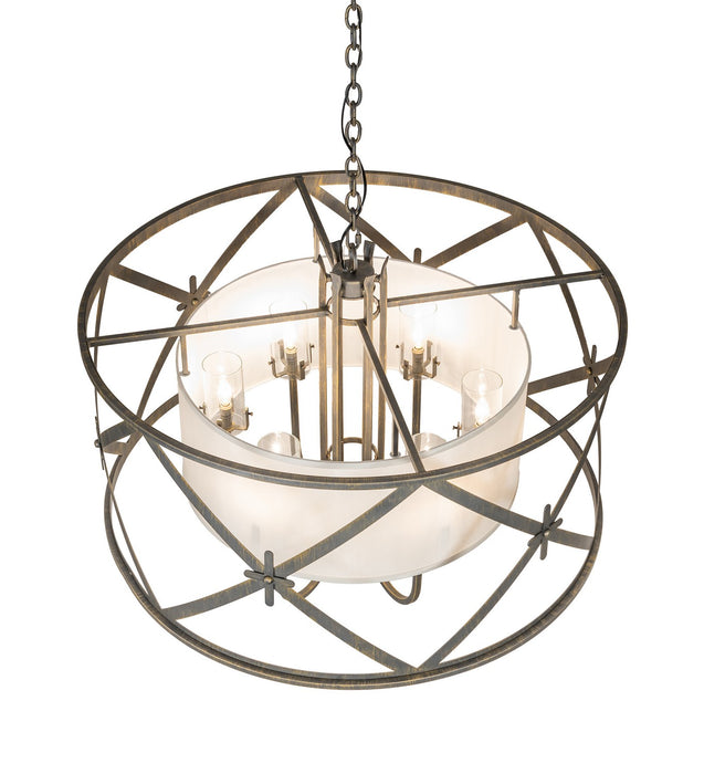 Meyda Tiffany - 272439 - Six Light Pendant - Penelope - Antique Brass