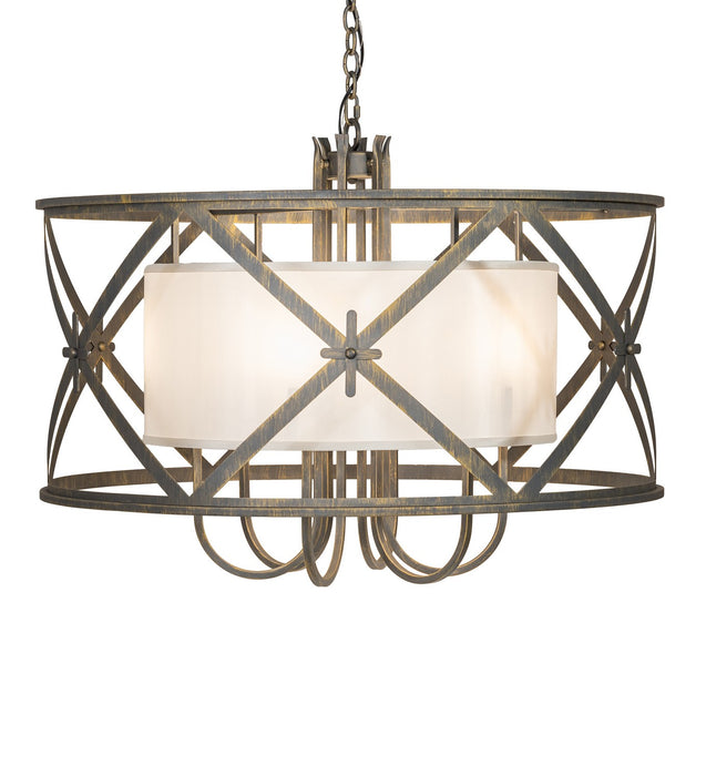 Meyda Tiffany - 272439 - Six Light Pendant - Penelope - Antique Brass