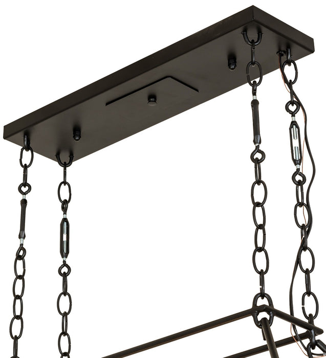 Meyda Tiffany - 273340 - Three Light Pot Rack - Moose At Lake - Textured Black