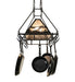 Meyda Tiffany - 273340 - Three Light Pot Rack - Moose At Lake - Textured Black