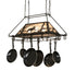 Meyda Tiffany - 273340 - Three Light Pot Rack - Moose At Lake - Textured Black