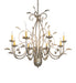 Meyda Tiffany - 273536 - Eight Light Chandelier - Bordeaux - Satin Titanium Gold