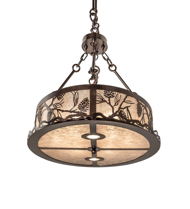 Meyda Tiffany - 273841 - Eight Light Pendant - Winter Pine - Copper Vein